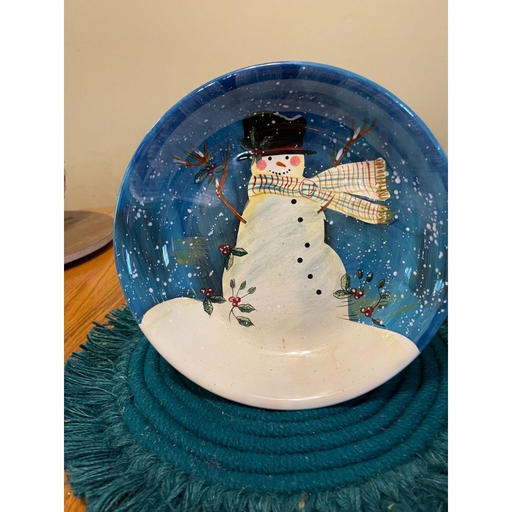 Susan Winget for  Certified International Christmas Snowman Bowl